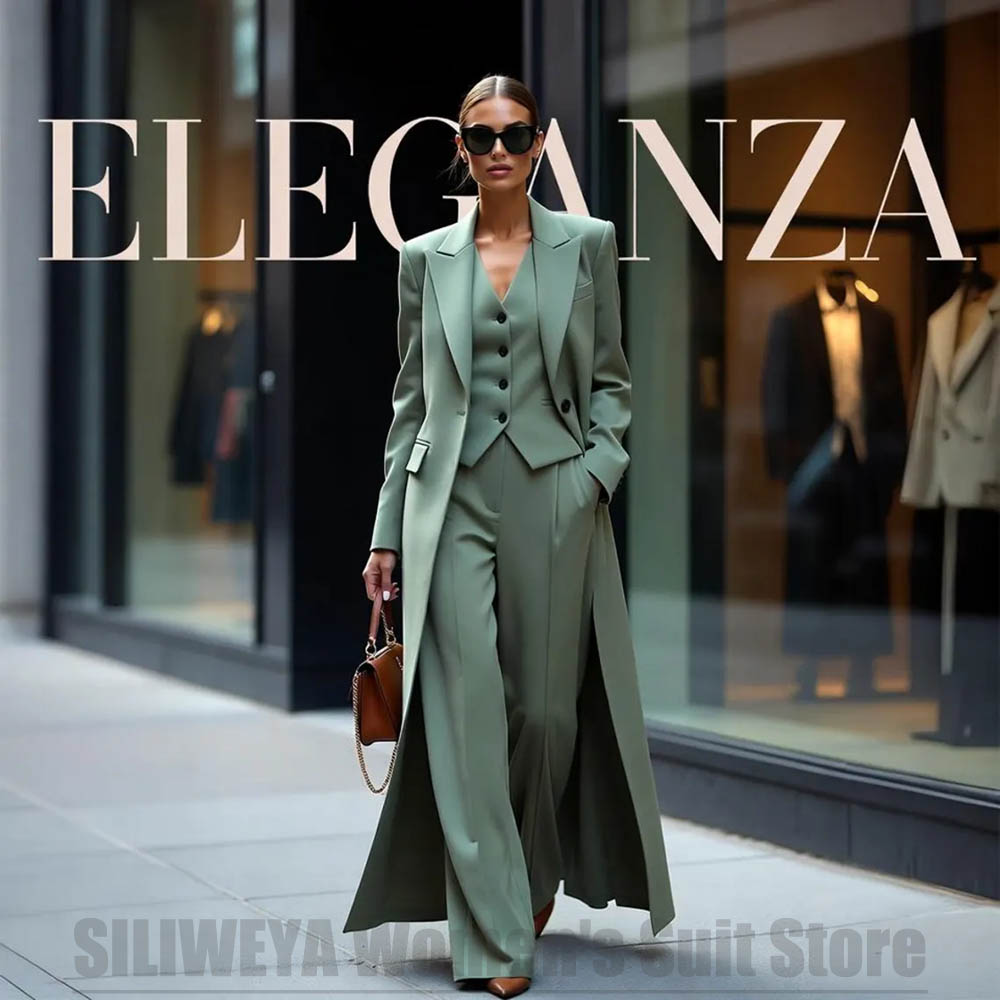 Women Formal Wear Blazer Set - Ensemble tailleur chic pour femme, trois