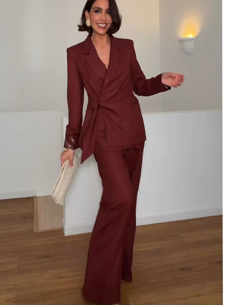 Women Formal Wear Blazer Set - Costume de bureau élégant pour femmes,
