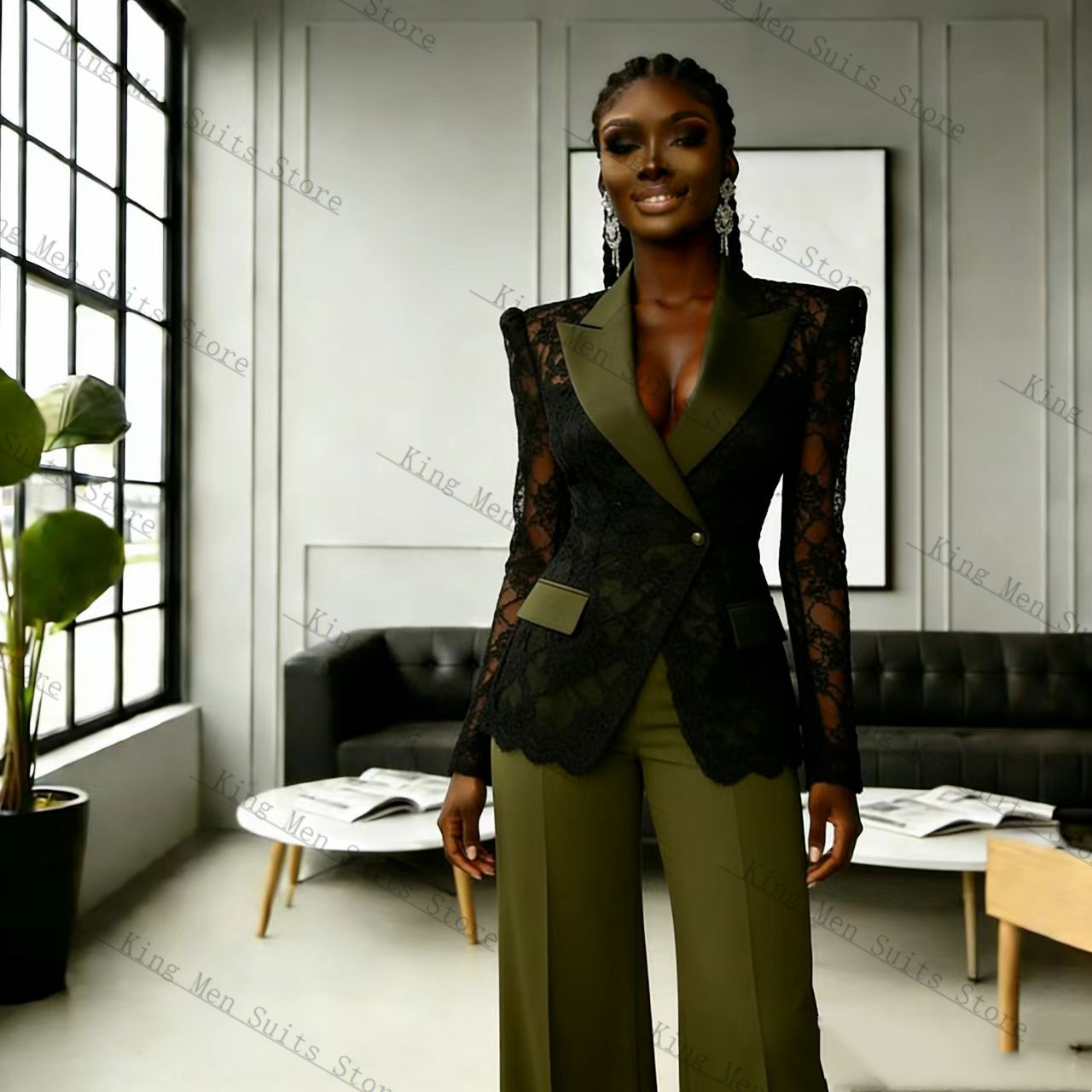 Ensemble tailleur femme vert e - Women Formal Wear Blazer Set avis et prix