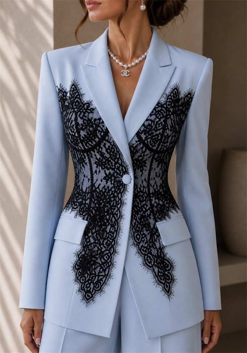 Ensemble de costumes bleus pou - Women Formal Wear Blazer Set avis et prix