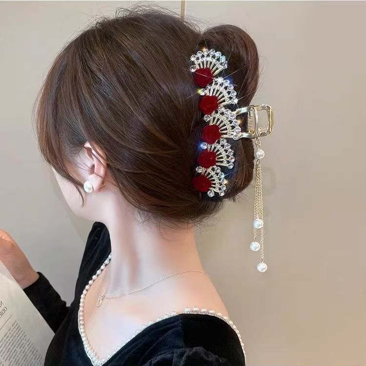Pince à cheveux vintage rouge  - Formal Wear Hairstyles For Women avis et prix