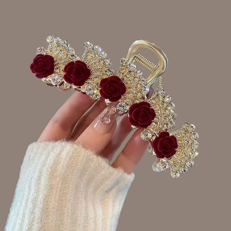 Pince à cheveux vintage rouge  - Formal Wear Hairstyles For Women avis et prix